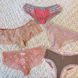 Pretty in Pink & Lace, 5 Medium Panties